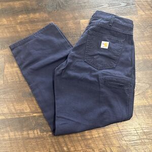 NEW Carhartt FRB159 DNY CAT 2 Mens 34x30 Navy Blue Flame Resistant Cargo Pants